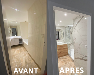 Rénovation d’une salle de bain et de WC sur la commune de LA BAULE