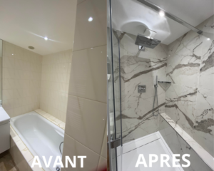 Salle de bain après