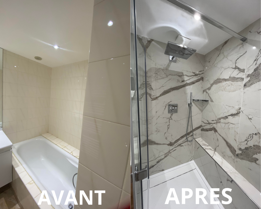 Salle de bain après